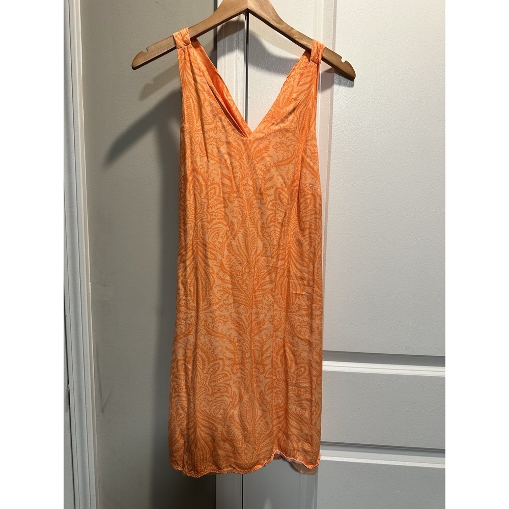 Loft Orange Dress Criss Cross Back Medium‎ Petite